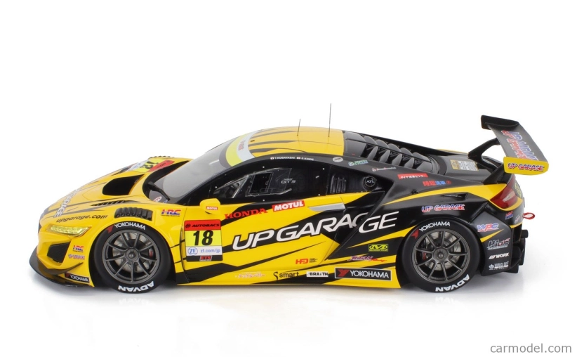 Truescale Honda Nsx Gt3 Evo22 Team Upgarage N 18 Gt300 Class Super Gt 2023 Takashi Kobayashi - Syun Koide 1:18 Žlutá Černá