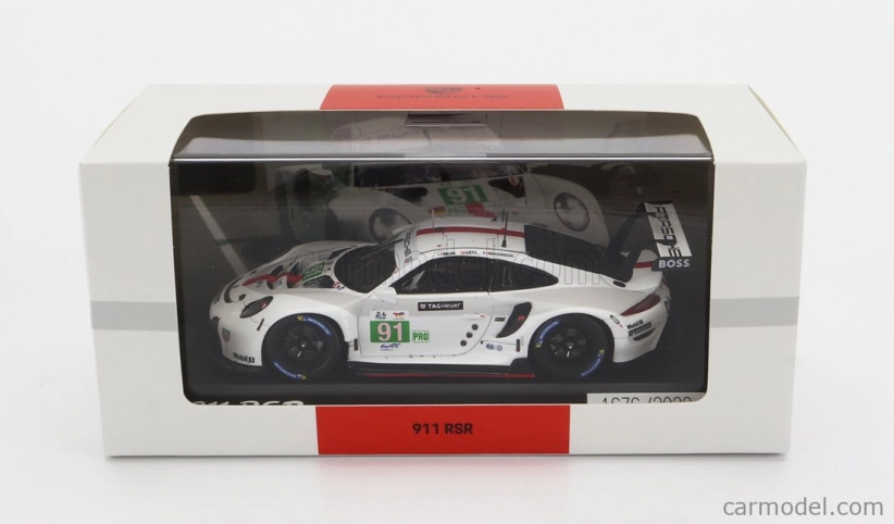 Spark-model Porsche 911 991-2 4.2l Team Porsche Gt N 91 Winner Lmgte Pro Class 24h Le Mans 2022 Gianmaria Bruni - Richard Lietz - Frederic Makowiecki 1:43 Biela Sivá Červená
