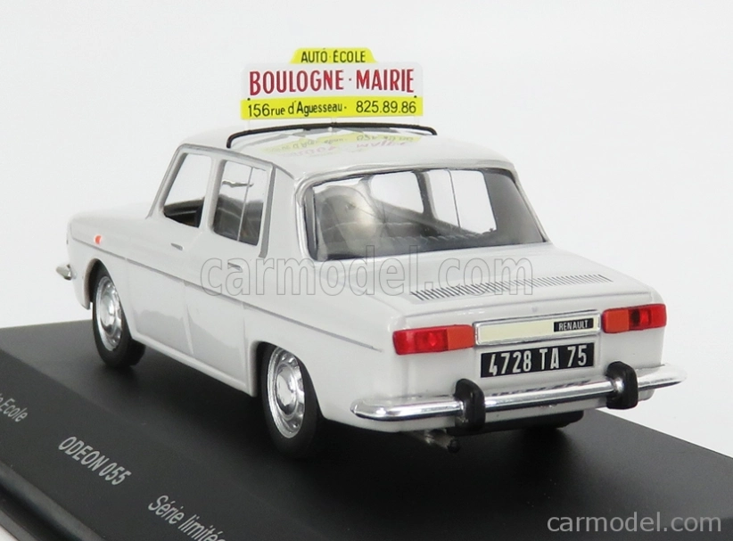 Odeon Renault R10 Auto Ecole Boulogne-mairie 1969 1:43 Světle Šedá