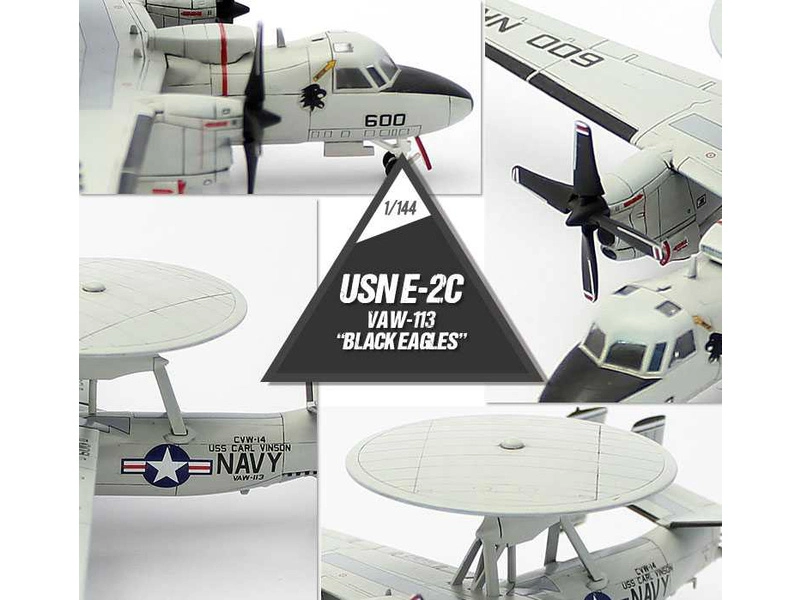 Academy Grumman E-2C USN VAW-113 Black Eagles (1:144)