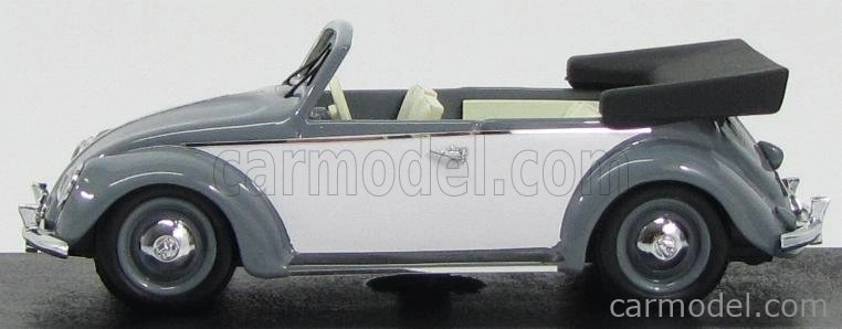 Rio-models Volkswagen Beetle Cabriolet Karmann Open 1949 1:43 sivá biela