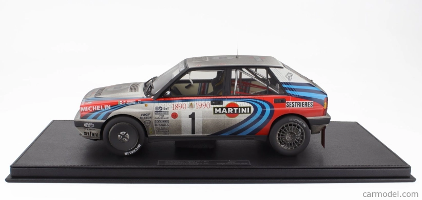 Topmarques Lancia Delta Hf Integrale 16v Martini Dirty Version N 1 3rd Rally Montecarlo 1990 M.biasion - T.siviero 1:12 Biela červená modrá