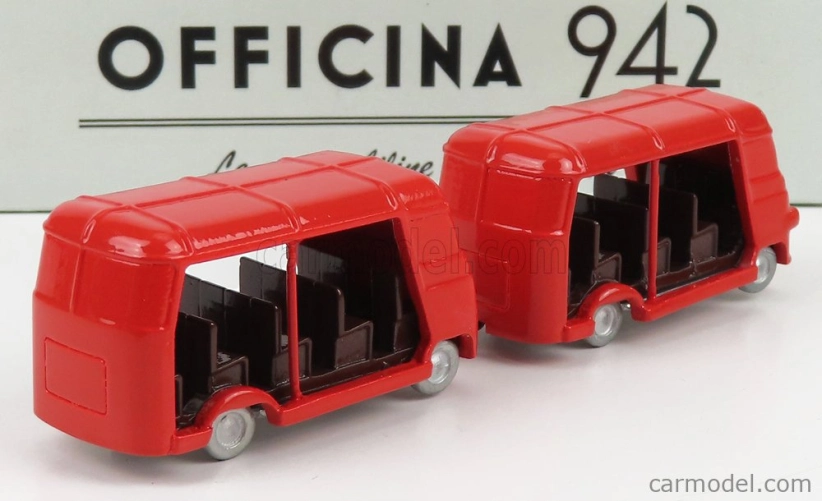 Officina-942 Fiat 1100 Elr Autotreno Visitatori Fiera Del Levante Carrozzeria Romanazzi 1953 1:76 červená