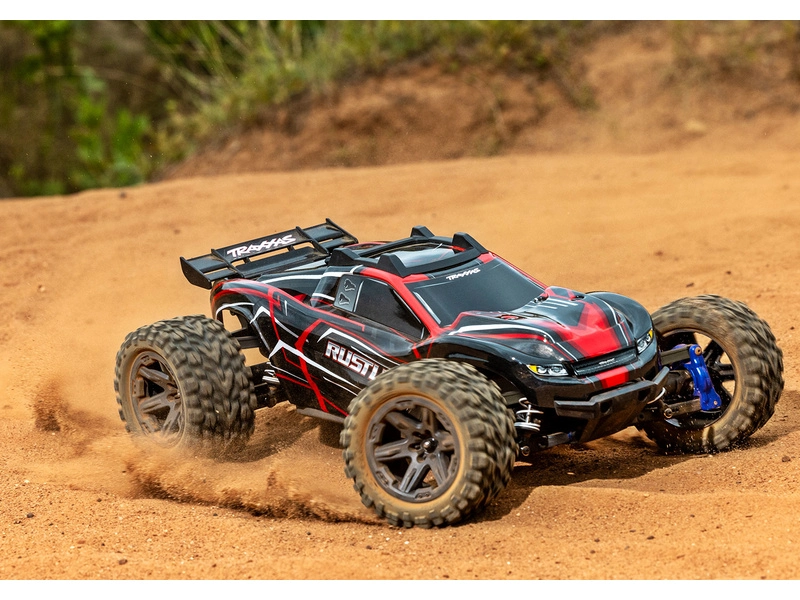 RC auto Traxxas Rustler 1:10 2BL 4WD RTR, červené