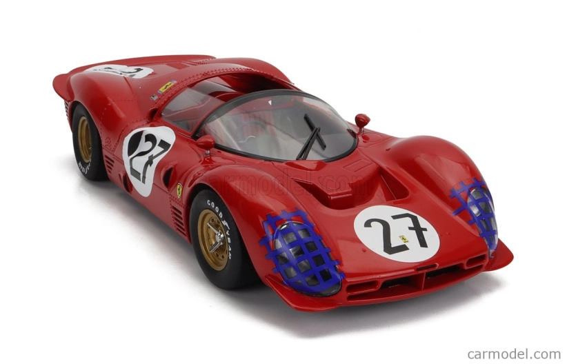 Werk83 Ferrari 330 P3 4.0l V12 Spider Team N.a.r.t. North American Racing N 27 24h Le Mans 1966 Pedro Rodriguez - Richie Ginther 1:18 Red