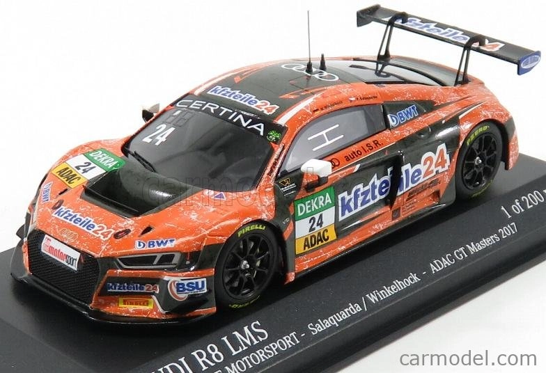 Minichamps Audi R8 Lms Team Bmt Mucke Motorsport N 24 Adac Gt Masters 2017 Winkelhock 1:43 oranžová čierna