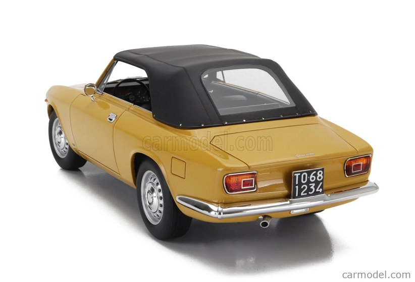 Mitica Alfa romeo Giulia 1600 Gtc Cabriolet Uzavretý 1964 - Interiér Čierna 1:18 Giallo Ochre - Žltá