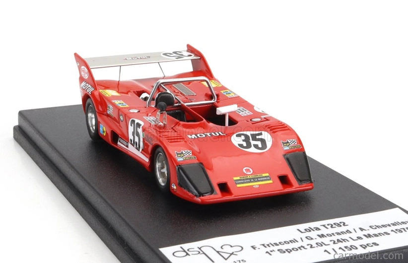 Trofeu Lola T292 Team George Morand N 35 Winner Class 24h Le Mans 1976 Francois Trisconi - Georges Morand - Andre Chevalley 1:43 Red