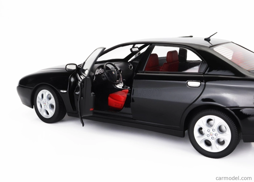 Mitica-diecast Alfa romeo 166 3.0 V6 1998 – Red Interior 1:18 Black