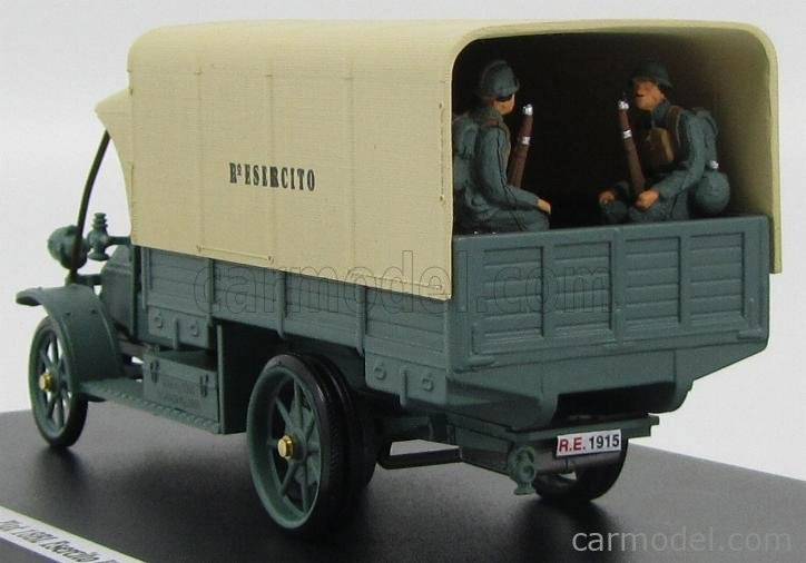 Rio-models Fiat 18bl Truck Telonato Esercito Italiano 1915 - 100th Anniversary La Grande Guerra 1:43 Vojenská Zelená