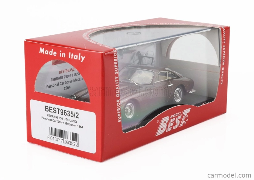 Best-model Ferrari 250 Gt Lusso S/n4891gt Coupe 1963 - Personal Car Steve Mcqueen 1:43 Brown Met