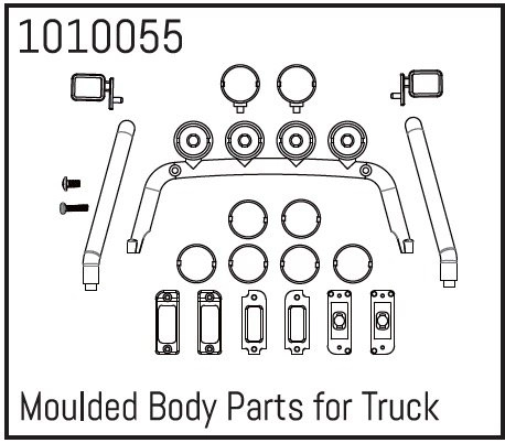 HBP240324 - Roll Cage/Light Set Harvest - EVO 1:18