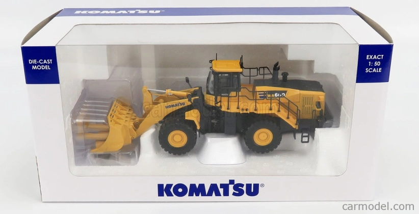 Universal hobbies Komatsu Wa600 Ruspa Gommata - škrabací traktor 1:50 žltá čierna