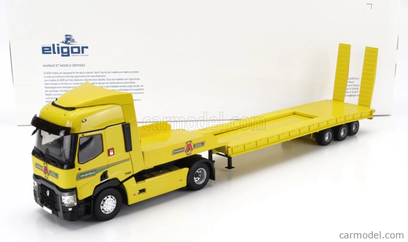 Eligor Renault T460 Truck Pianale Moroni Transports 2021 1:43 Žltá