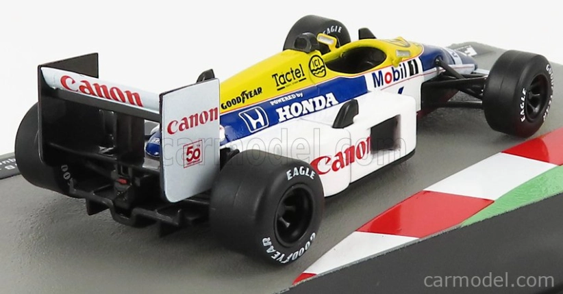Edicola Williams F1 Honda Fw11b N 6 Majster sveta Sezóna 1987 Nelson Piquet 1:43 Biela Modrá Žltá