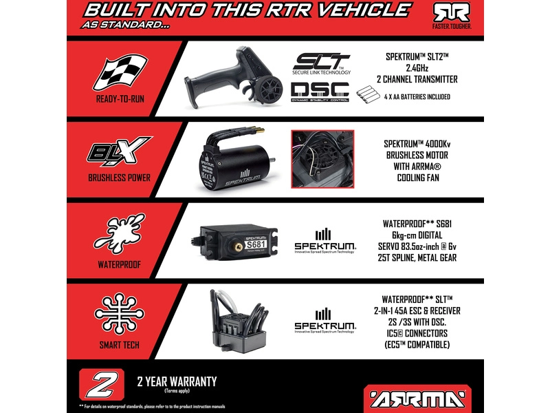 Arrma Gorgon 223S BLX DSC 2WD 1:10 RTR Freedom Flyer