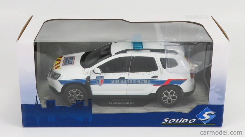 Solido Dacia Duster Mkii Police Municipale 2019 1:18 Bílá Světle Modrá