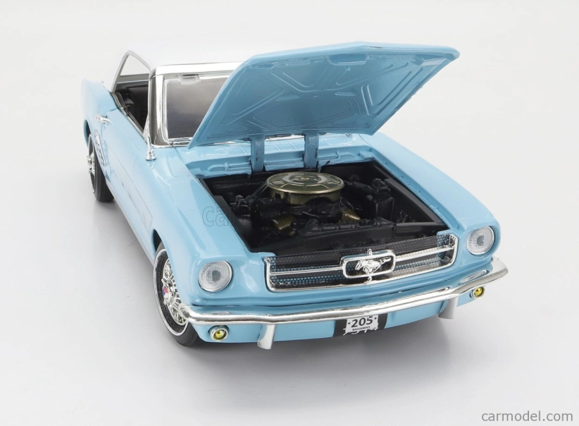 Motor-max Ford usa Mustang Convertible Spider 1967 - 007 James Bond - Thunderball - Operazione Tuono 1:18 Světle Modrá Bílá