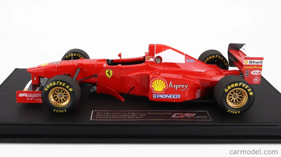 Replika Ferrari F1 F310b Team Scuderia Ferrari Marlboro N 5 Winner Canada Gp 1997 Michael Schumacher - Con Vetrina - S vitrínou 1:18 Červená Biela