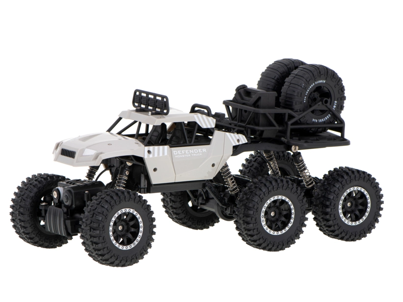 RC crawler Pick up 6x6, stříbrná