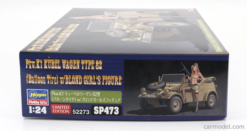 Hasegawa Volkswagen Type 82 Cabriolet Open Military 1940 1:24 /