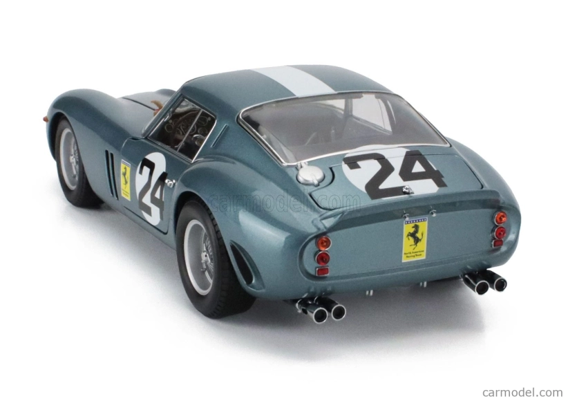 Kyosho Ferrari 250 Gto Coupe N 24 12h Sebring 1962 Philip Hill - Olivier Gendebien 1:18 Modrá