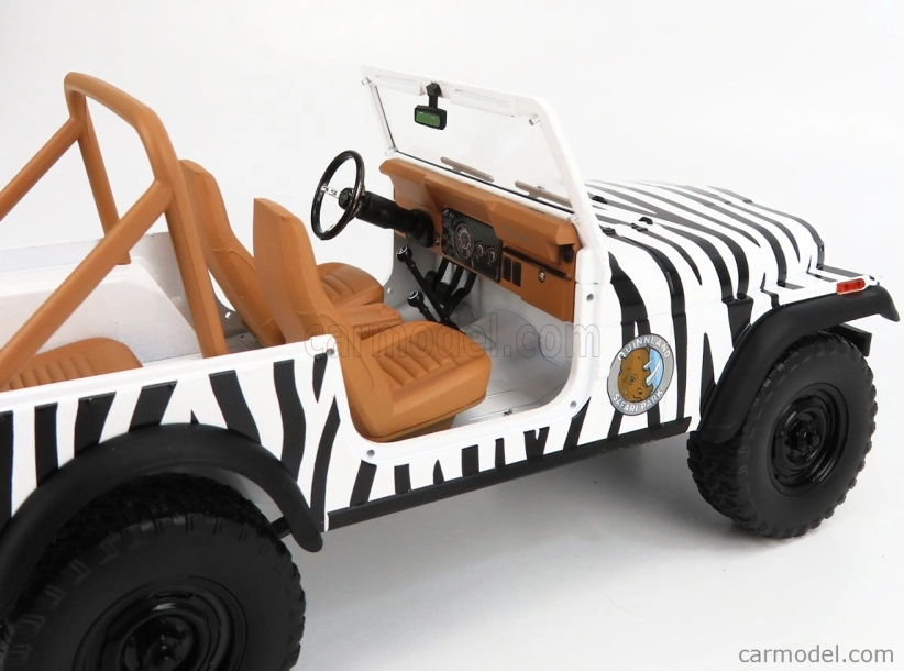 Greenlight Jeep Cj-7 Open 1976 - When Nature Calls - Ace Ventura - Movie 1995 1:18 Černá Bílá