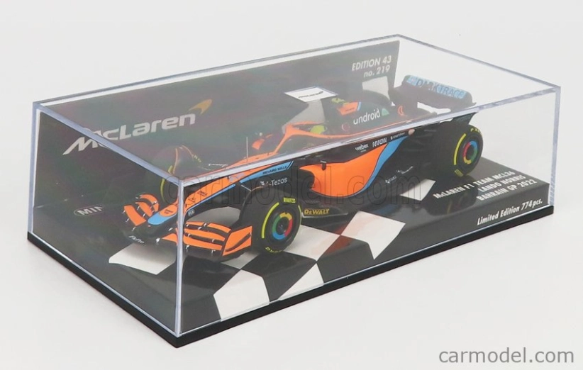 Minichamps Mclaren F1 Mcl36 Team Mclaren N 4 Bahrain Gp 2022 Lando Norris 1:43 Oranžová Světle Modrá