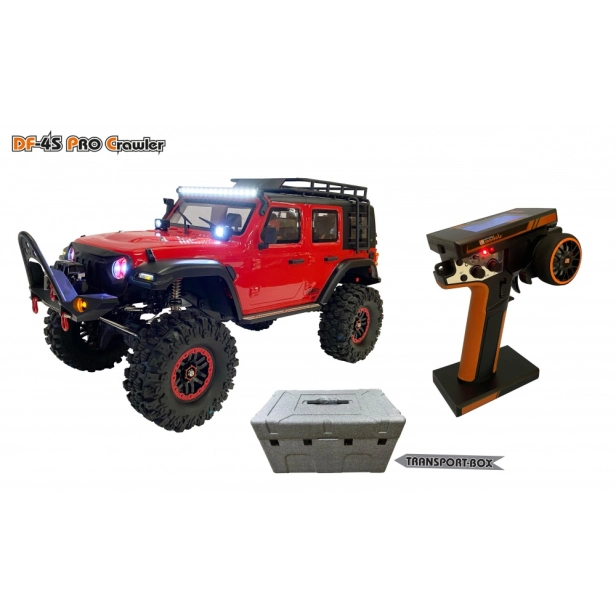 RC auto DF-4S PRO Crawler 313 mm 1:10, červená