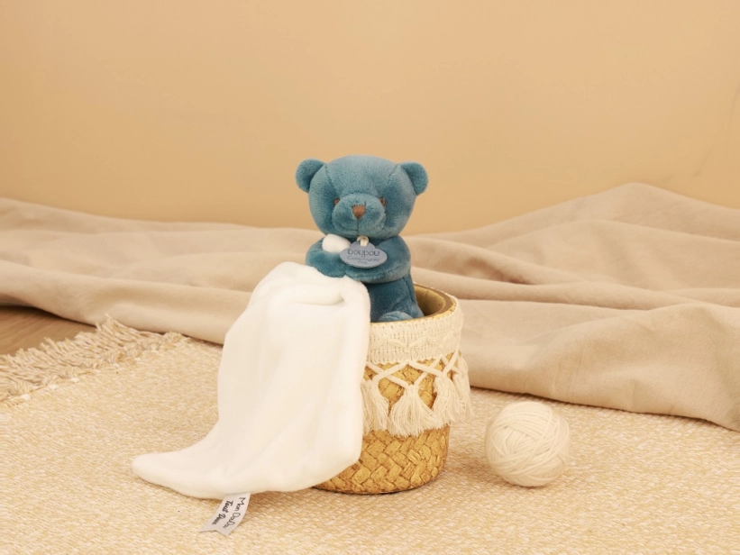 Doudou Můj malý medvídek 10 cm modrý