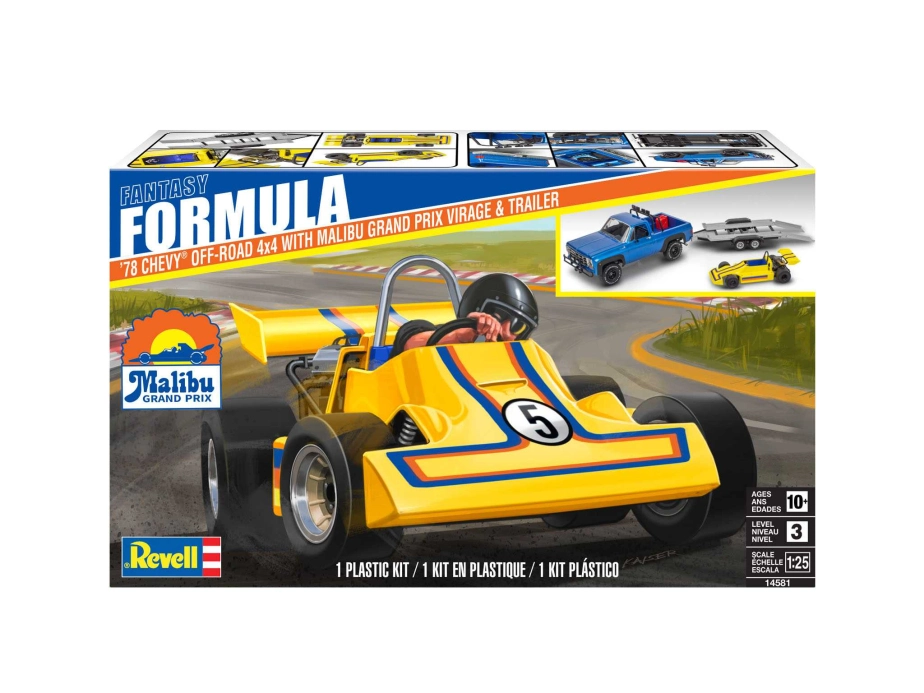 Plastic ModelKit MONOGRAM auto 4581 - 78 Chevy 4x4 Pickup with Go-kart (1:25)