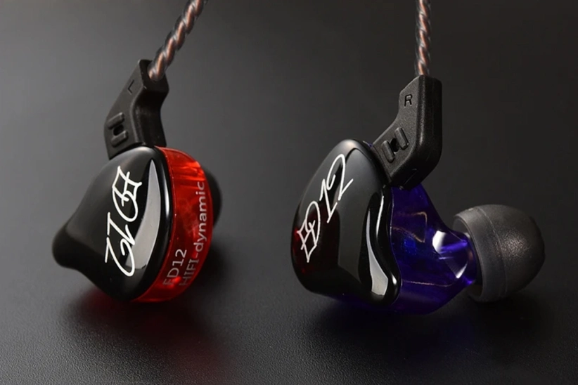 KZ ED12 Sluchátka s mikrofonem (Red/Blue)