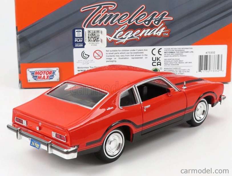 Motor-max Ford usa Maverick Grabber 1974 1:24 Tmavě Oranžová