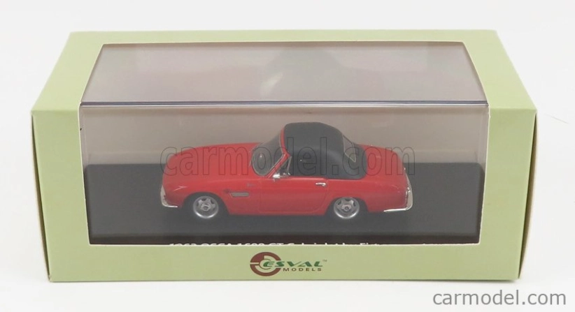 Esval model Osca 1600gt Fissore Cabriolet Closed 1963 1:43 Red