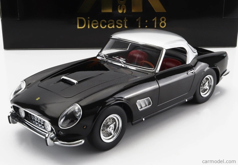 Ferrari 250gt California Spider v mierke kk s pevnou strechou 1960 1:18 čierna