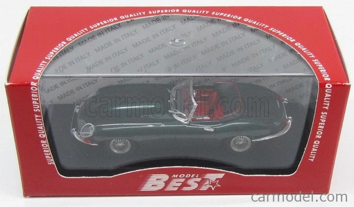 Najlepší model Jaguar E-type Spider 1961 - Osobné auto Adriano Celentano Cantagiro 1962 1:43 Green Met
