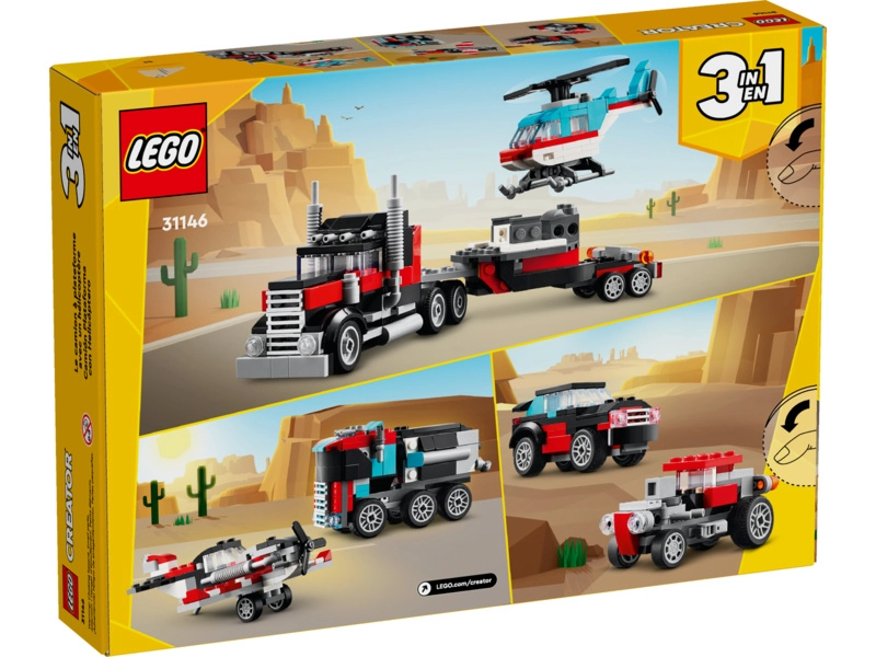 LEGO Creator - Nákladné auto s plošinou a vrtuľník