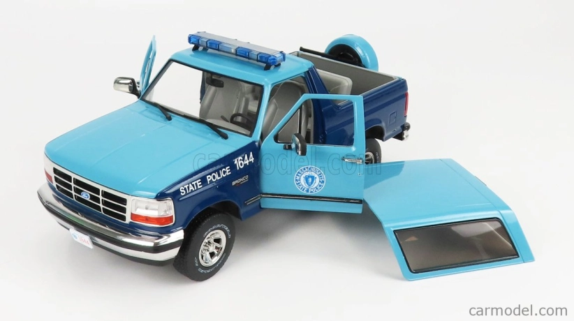 Greenlight Ford usa Bronco Xlt Massachusetts State Police 1996 1:18 2 Tóny Modré