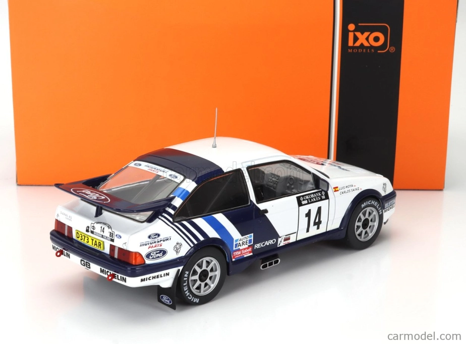 Ixo-models Ford england Sierra Rs Cosworth Team Ford Motorsports N 14 6. Rally 1000 Lakes 1988 Carlos Sainz - Luis Moya 1:24 Biela Modrá