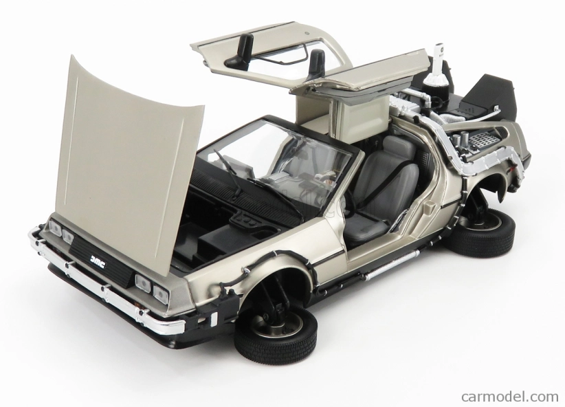 Sun-star De lorean Time Machine - Back To The Future 2 - Ritorno Al Futuro 2 1:18 Silver