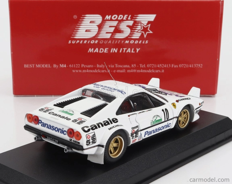 Najlepší model Ferrari 308 Gtb Gr.4 N 10 12th Rally Colline Di Romagna 1982 Tognana - De Antoni 1:43 Bielo-zelená