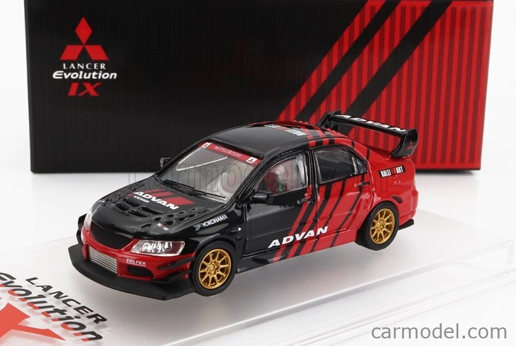 Cm-models Mitsubishi Lancer Evo Ix N 0 Racing Advan 2003 1:64 Černá Červená
