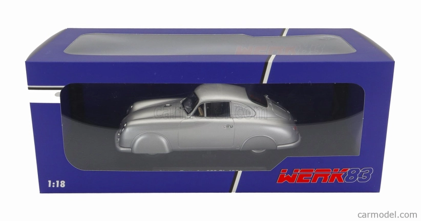 Werk83 Porsche 356 Sl Coupe verzia s jednoduchou karosériou 1951 1:18 strieborná