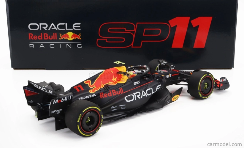 Minichamps Red bull F1  Rb19 Team Oracle Red Bull Racing N 11 4th Abu Dhabi Gp 2023 Sergio Perez 1:18 Matt Blue