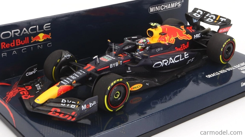 Minichamps Red bull F1 Rb18 Team Oracle Red Bull Racing N 11 4th Miami Gp 2022 Sergio Perez 1:43 Matná modrá žltá červená