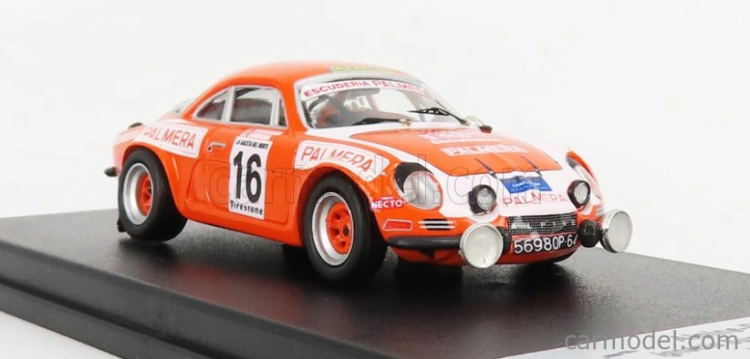 Trofeu Renault Alpine A110 N 16 Rally Firestone 1976 I.sunsundegui - J.larrinaga 1:43 Oranžová biela