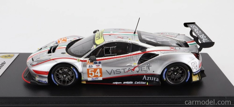 Looksmart Ferrari 488 Gte Evo 3.9l Turbo V8 Team Af Corse N 54 1:43, stříbrná
