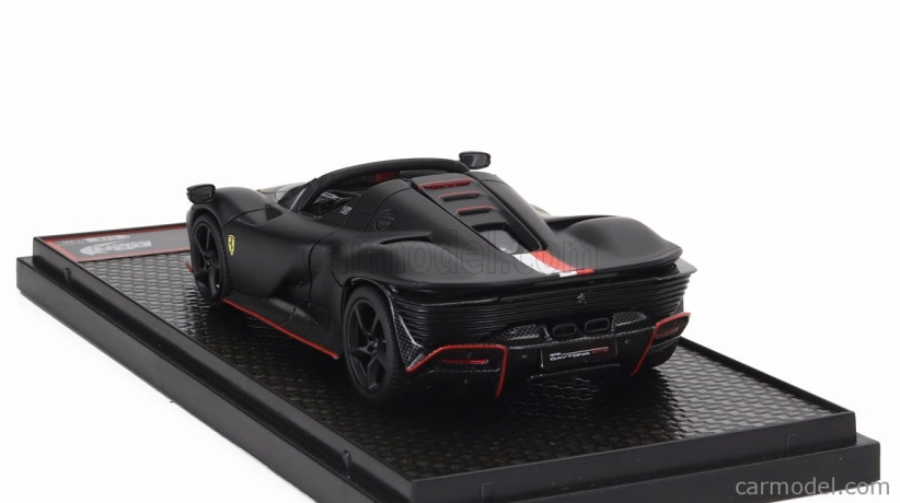 Bbr-models Ferrari Daytona Sp3 Serie Icona Open Roof Principato Di Monaco Livery N 16 Osobný automobil Charles Leclerc 2022 1:43 Matt Black