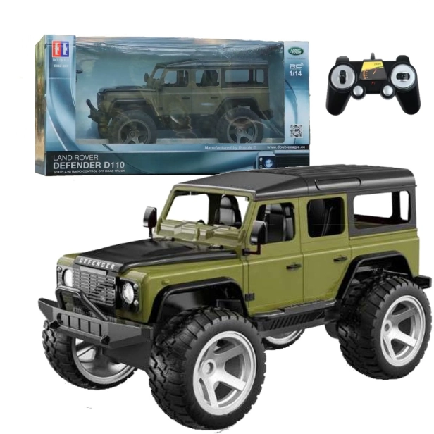 RC auto jeep Land Rover Defender, zelená