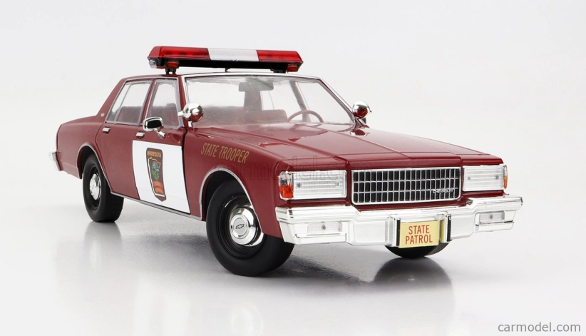 Greenlight Chevrolet Caprice Minnesota Police Department State Trooper 1987 - Fargo 1:18 červená biela